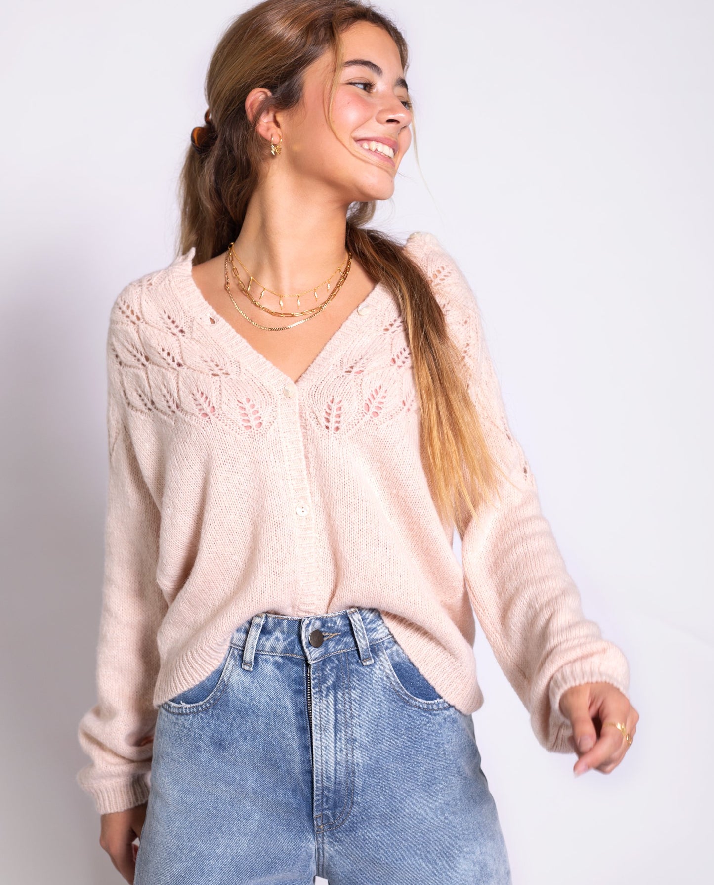 CARDIGAN WANT IT ALL · NUDE