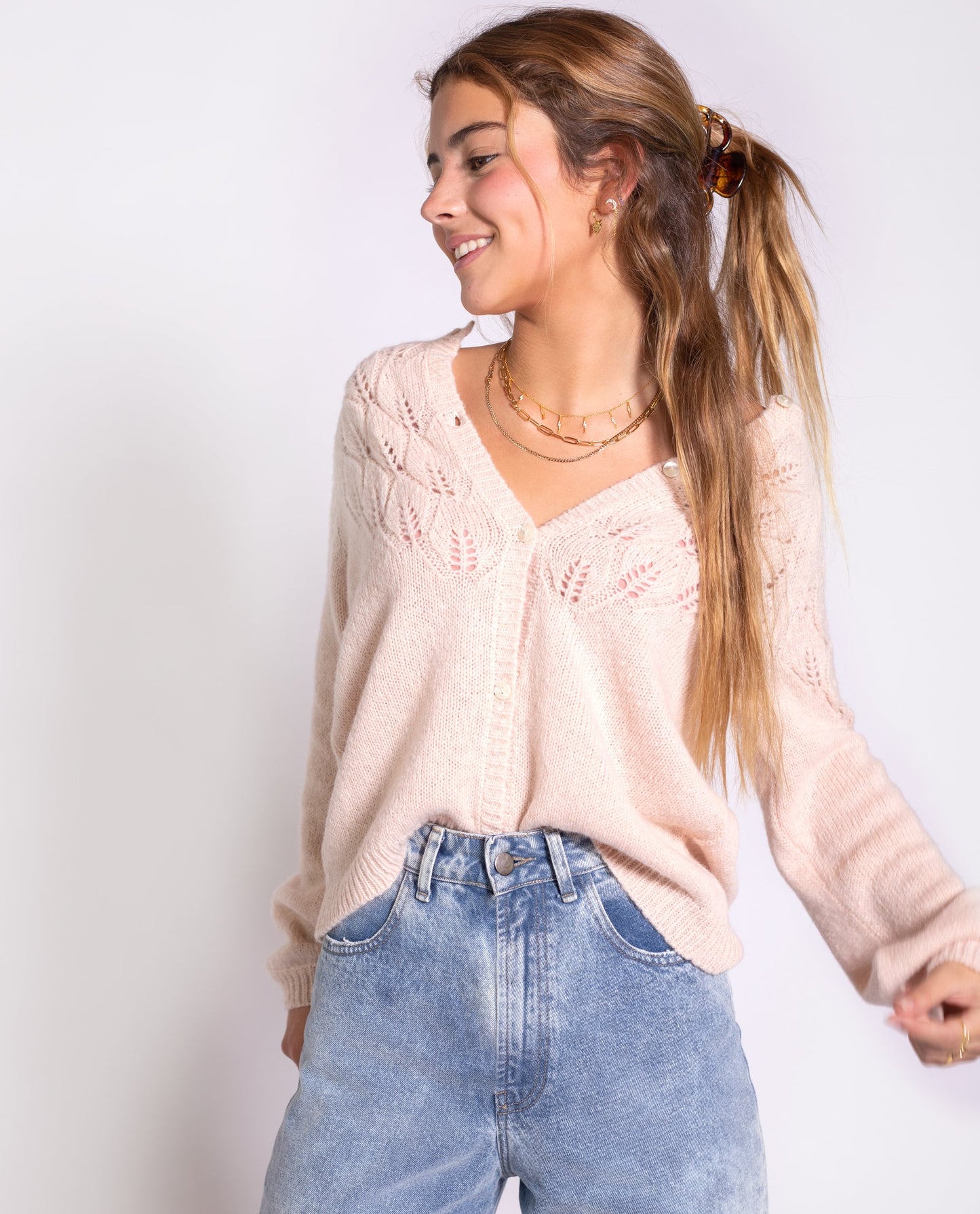 CARDIGAN WANT IT ALL · NUDE