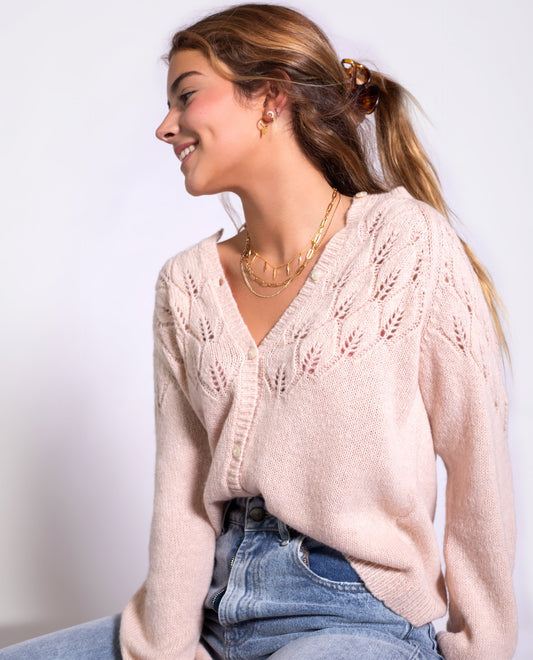 CARDIGAN WANT IT ALL · NUDE