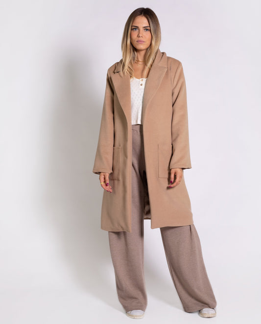 ABRIGO TRY MY LUCK | Abrigo largo trench camel de mujer | Chaquetas y abrigos THE-ARE