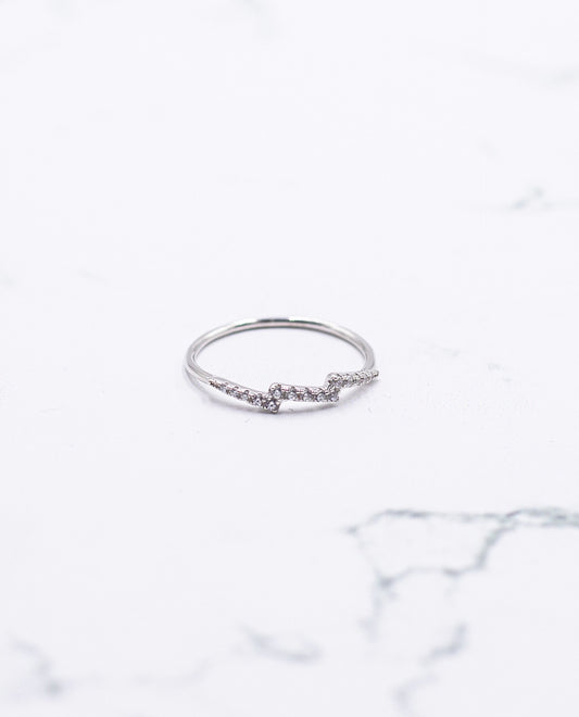 Anillo rayo con circonitas plata 925 | Joyitas THE-ARE