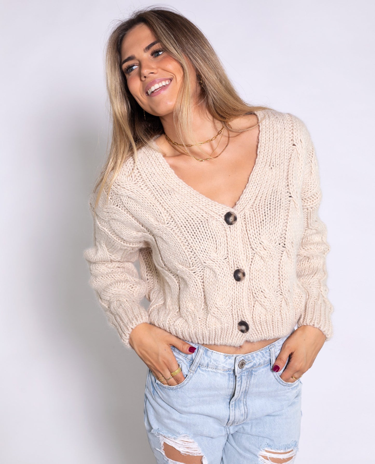 CARDIGAN SUNDAY CHILL · BEIGE