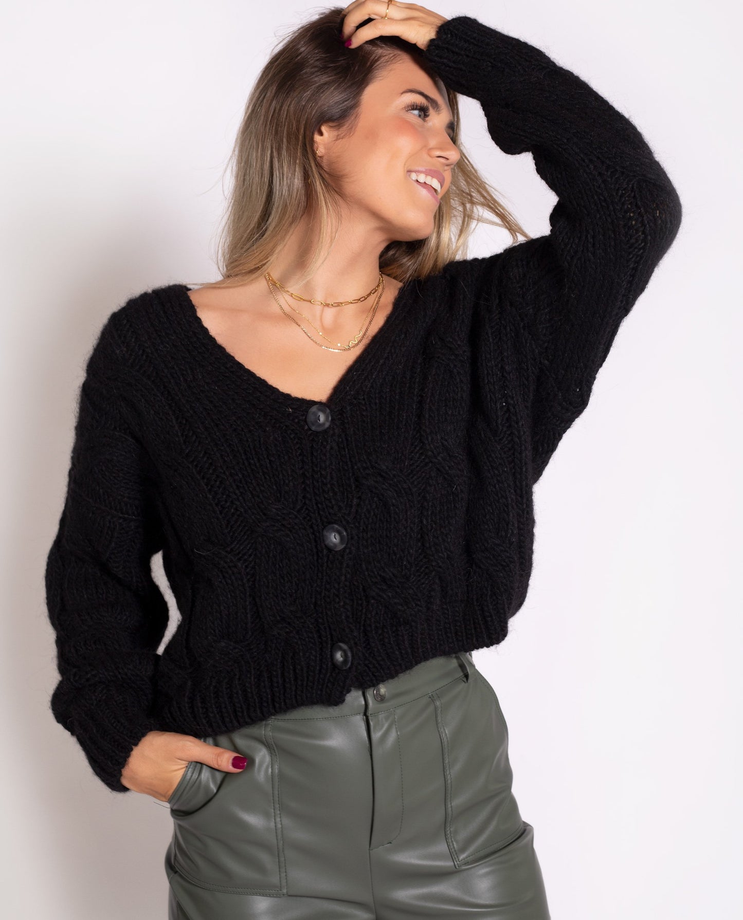 CARDIGAN SUNDAY CHILL · NEGRO