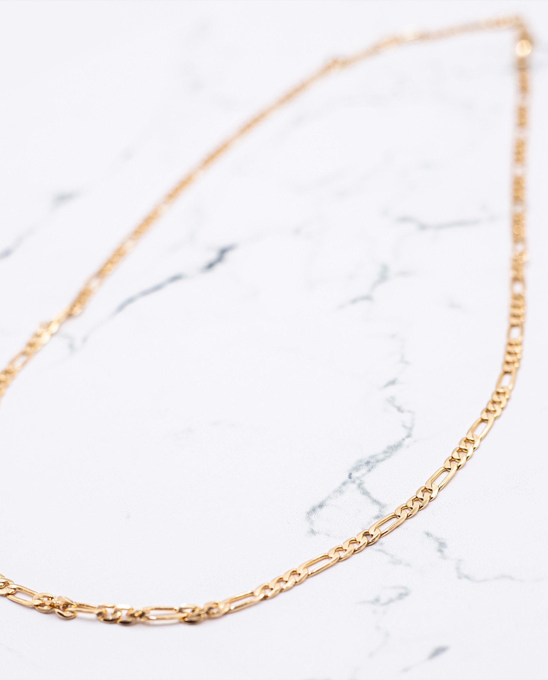 Collar fino cadena eslabones dorado | Joyitas THE-ARE