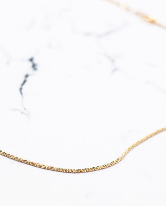 Collar fino cadena eslabones dorado | Joyitas THE-ARE