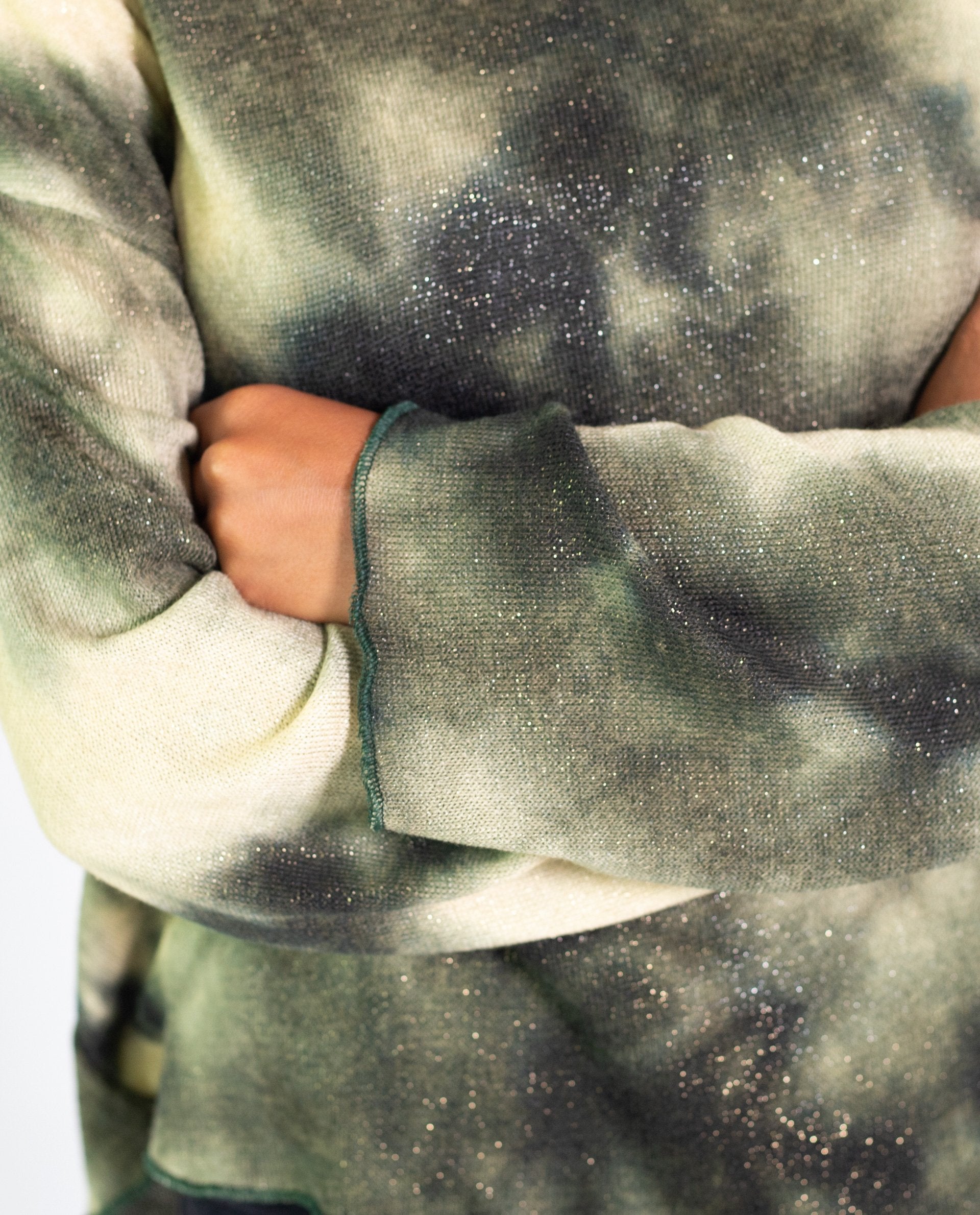 SUÉTER RAINFOREST | Jersey tie dye verde oversize | Jeseys finos mujer THE-ARE