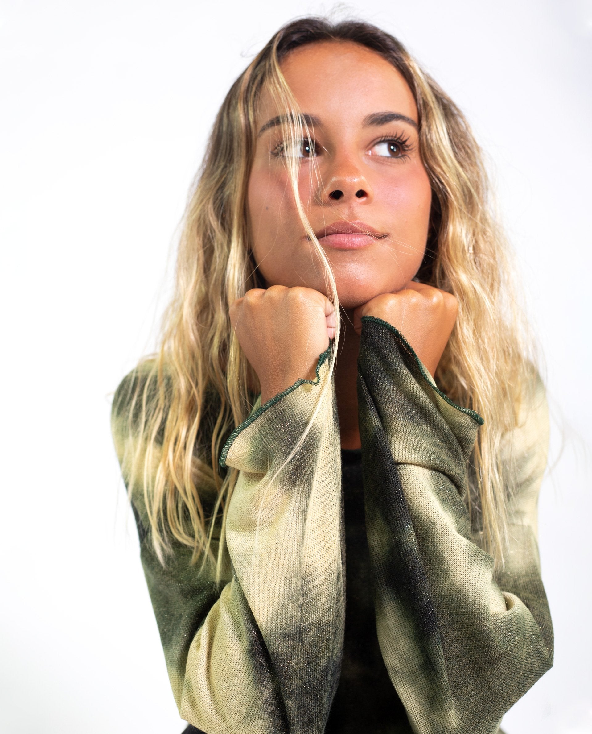 SUÉTER RAINFOREST | Jersey tie dye verde oversize | Jeseys finos mujer THE-ARE