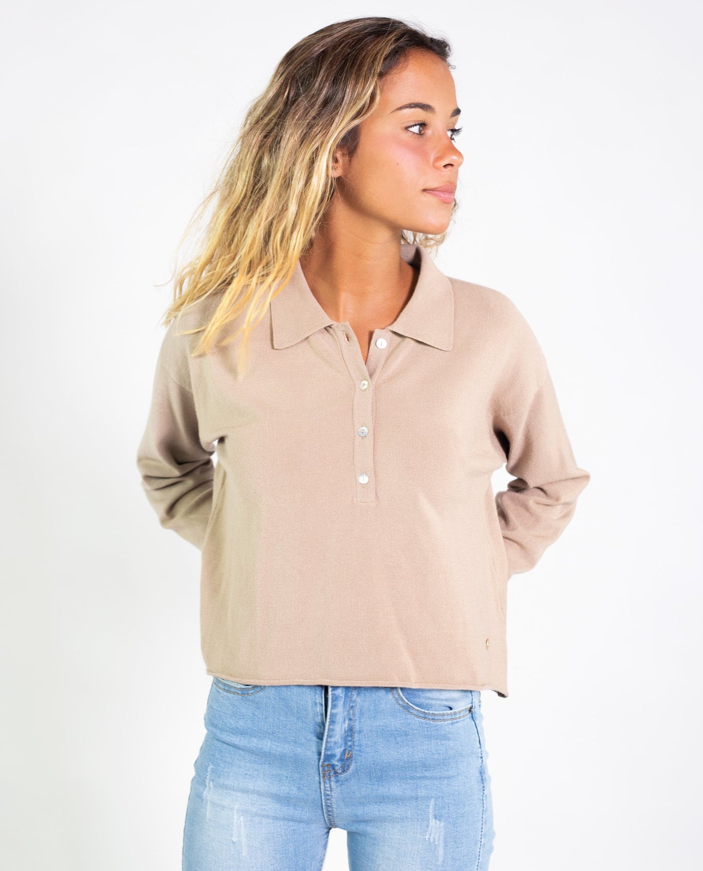 POLO LITTLE PREPPY | Jersey polo abertura botones | Jerseys chicas THE-ARE