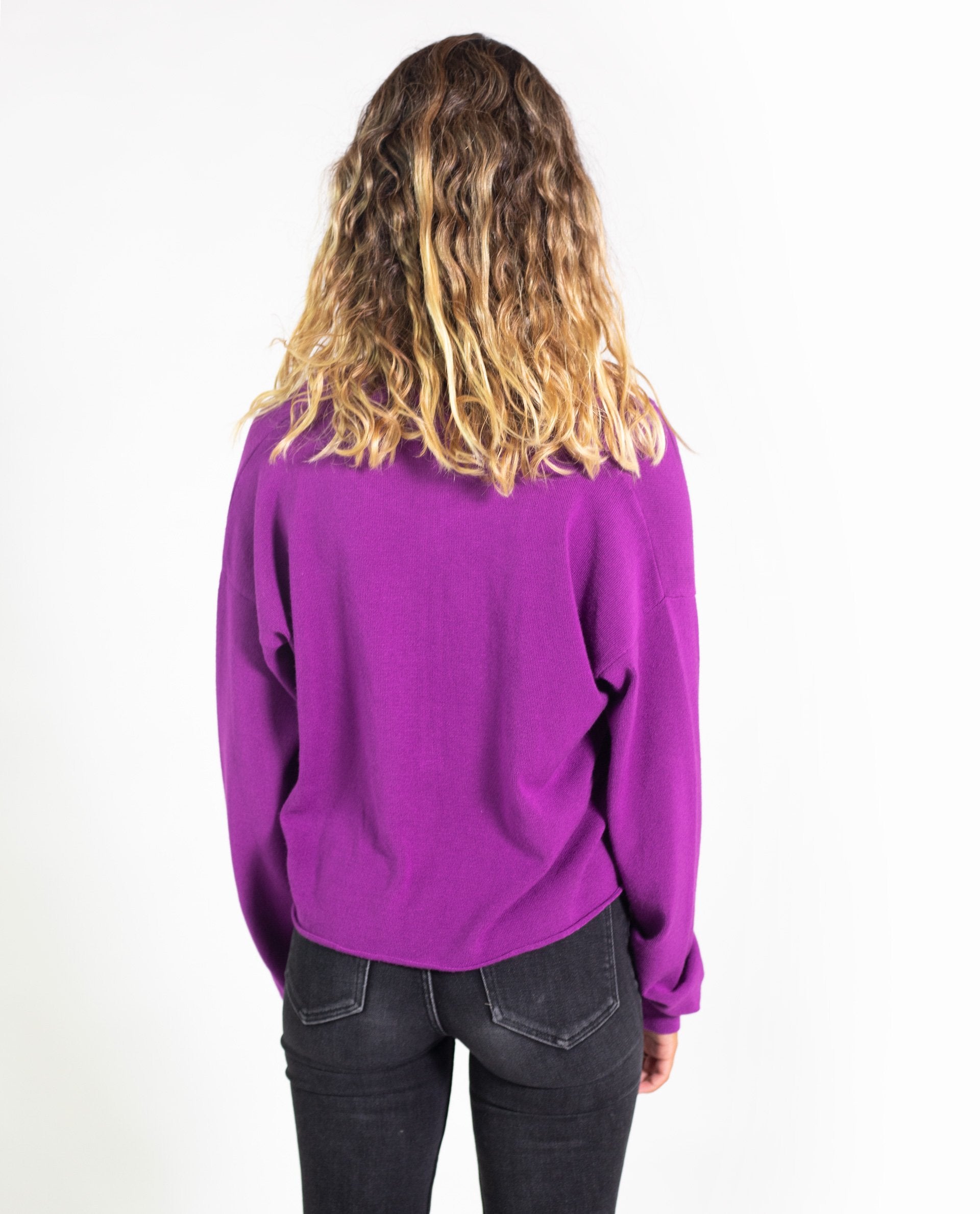 POLO LITTLE PREPPY | Jersey polo morado abertura cremallera | Jerseys chicas THE-ARE