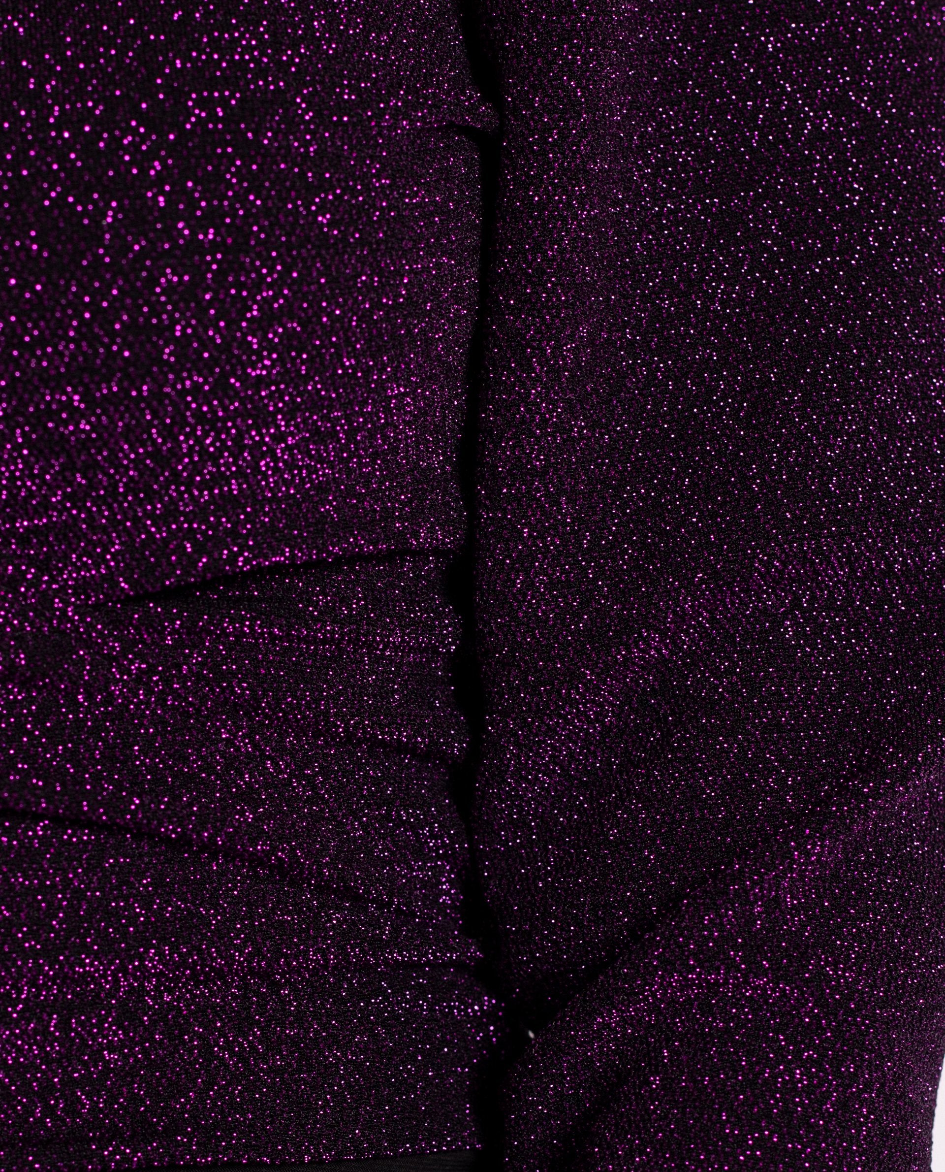 Top con mangas morado brillante con lazadas | Tops THE-ARE